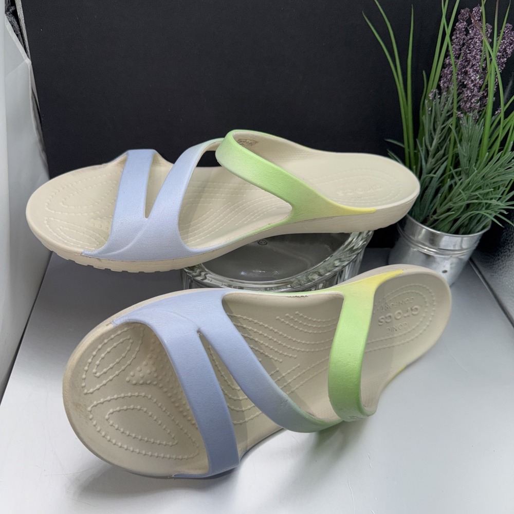 Crocs Sandals Womens Size 10‎ Slip On Comfort Slides Pastel Strappy